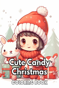 Cute Candy Christmas Coloring Book