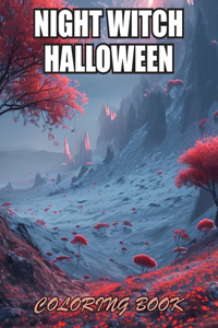 Night Witch Halloween Coloring Book