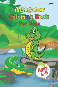 Alligator Coloring Book For Kids Ages 4-8