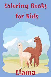 Coloring Books for Kids Llama
