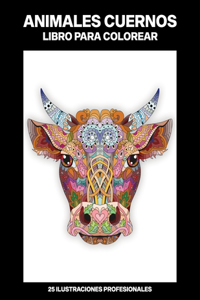 Animales Cuernos Libro para Colorear