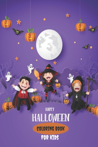 Happy Halloween Coloring Book For Kids