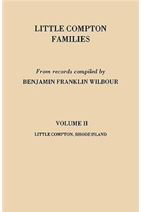 Little Compton Families. LIttle Compton, Rhode Island. Volume II