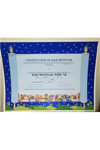 Bar Mitzvah Certificate and Envelope Pack of 5