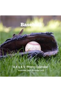 Baseball 8.5 X 8.5 Calendar September 2019 -December 2020