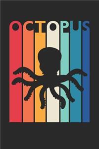 Vintage Octopus Notebook - Gift for Animal Lover - Colorful Octopus Diary - Retro Octopus Journal