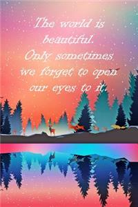The world is beautiful. Only sometimes we forget to open our eyes to it.