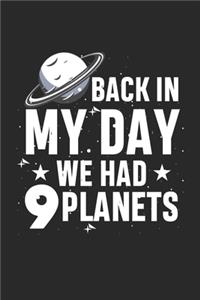 Back in my Day we had 9 Planets