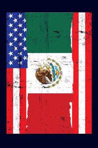 Mexican American Flag Notebook