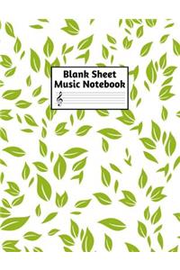 Blank Sheet Music Notebook