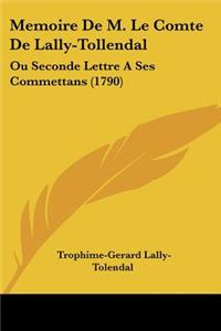 Memoire de M. Le Comte de Lally-Tollendal