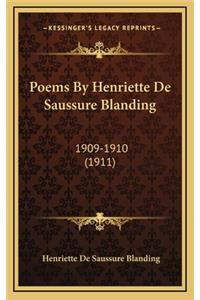 Poems by Henriette de Saussure Blanding