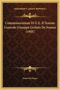Commemorazione Di S. E. Il Tenente Generale Giuseppe Gerbaix De Sonnaz (1905)
