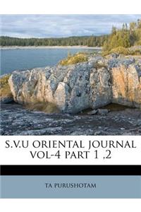 S.V.U Oriental Journal Vol-4 Part 1,2