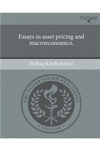 Essays in Asset Pricing and Macroeconomics