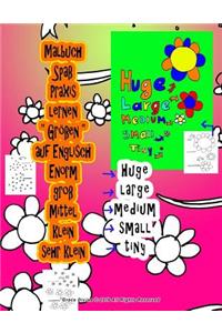 Malbuch groß Mittel klein Lernen Größen auf Englisch für Kinder jeder Wer will lernen Englisch