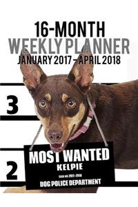 2017-2018 Weekly Planner - Most Wanted Kelpie