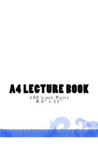 A4 Lecture Book 150 Lined Pages 8.5 X 11