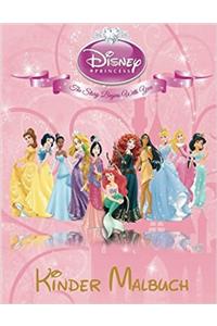 Disney Prinzessin Kinder Malbuch: Diese A4 Kinderfarbung Buch Hat Fantastische Bilder Alle Disney Prinzessin Fur Sie Zu Farben, Sie Gehoren Ariel, Aurora, Belle, Cinderella, Jasmine, M