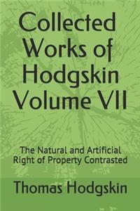 Collected Works of Thomas Hodgskin Volume VII