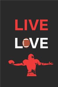 Live Love Red Football - NFL Falcons
