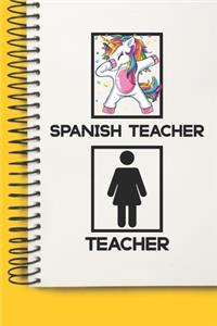 Spanish Teacher Awesome unicorn Tutor Gift For Best Spanish Teacher A beautiful personalized