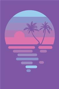 vaporwave aesthetic relax sunset palm