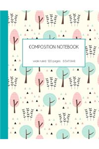 Composition notebook wide ruled 120 pages 8.5x11 (A4)