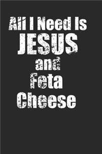 Feta Cheese Loving Christian Funny Notebook 120 Pages Lined Blank Journal