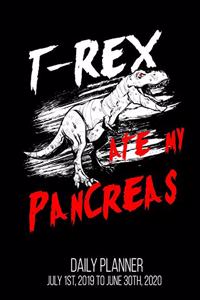 T-Rex Ate My Pancreas Daily Planner July 1st, 2019 To June 30th, 2020