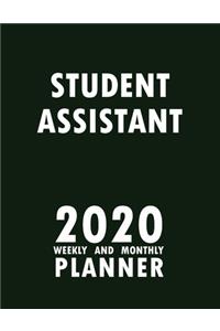 Student Assistant 2020 Weekly and Monthly Planner