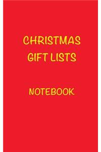 Christmas Gift Lists Notebook