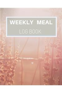 weekly meal log book: Meal Prep Planner And Grocery List Weeks of Menu Planning Pages with Weekly Shopping List - Food Calendar - Eat Journal ... Snacks (Day Menu Meal Pl