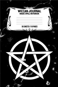 Wiccan Journal Magic Spell Notebook 55 Sheets/110 Pages