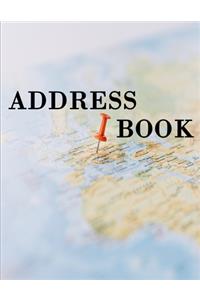 ADDRESS BOOK - NOTEBOOK 8.5 x 11 Inch Alphabetical Organizer Journal Notebook Book With Tabs For Recording Contact Address, Phone Numbers and Emails