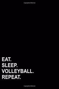 Eat Sleep Volleyball Repeat: Six Column Ledger Accounting Notebook Ledger, Accounting Pad, Ledger For Accounting, 8.5 x 11, 100 pages