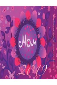 Beautiful Colorful Mom 18 Month 2018-2019 Academic Year Monthly Planner