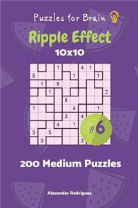 Puzzles for Brain - Ripple Effect 200 Medium Puzzles 10x10 vol. 6