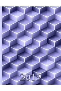 Abstract Geometric Glass Blocks in Lavender Purple