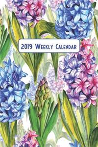 2019 Weekly Calendar: Watercolor Hyacinths