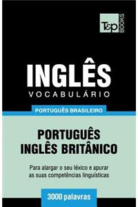 Vocabulário Português Brasileiro-Inglês - 3000 palavras