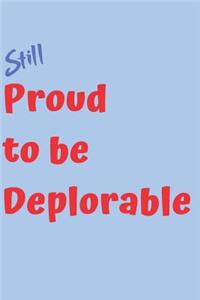 Proud to Be Deplorable Blank Lined Journal Notebook