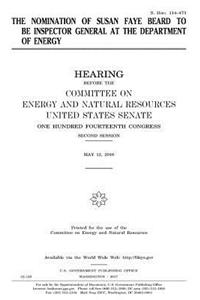 The nomination of Susan Faye Beard to be inspector general at the Department of Energy