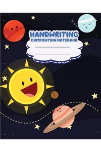 Handwriting composition notebook: Children Solar system, Kids composition book journal for kindergarten first, 2nd, and 3rd grade