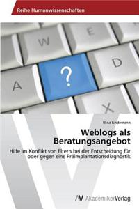 Weblogs als Beratungsangebot