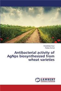 Antibacterial activity of AgNps biosynthesized from wheat varieties
