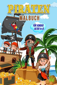 Piraten Malbuch für Kinder Alter 4-8