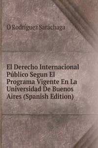 El Derecho Internacional Publico Segun El Programa Vigente En La Universidad De Buenos Aires (Spanish Edition)