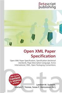 Open XML Paper Specification