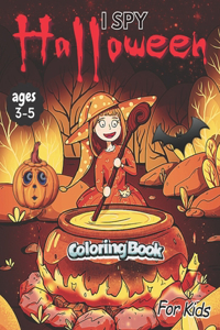 I Spy Halloween Coloring Book for Kids Ages 3-5